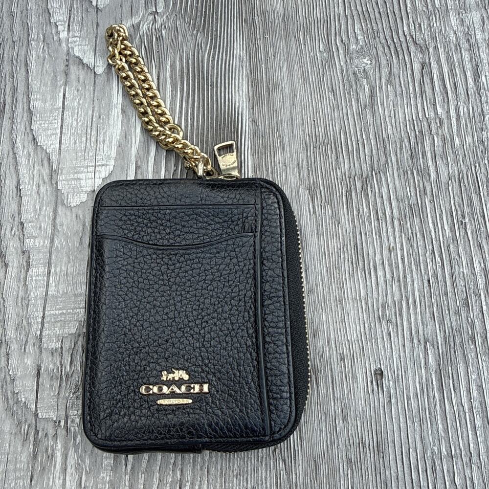 Coach Zip Card Case W Chain Wristlet~Wallet~pick color